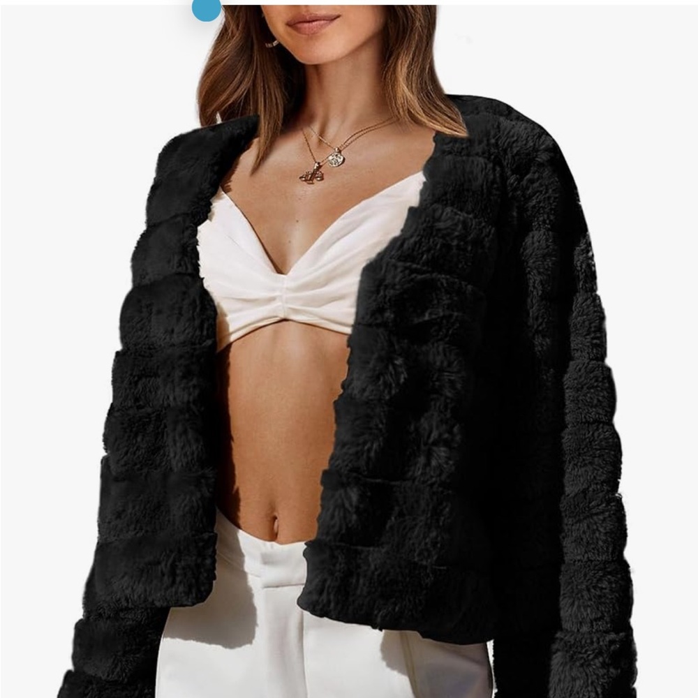 Women's Black Faux Fur Jacket